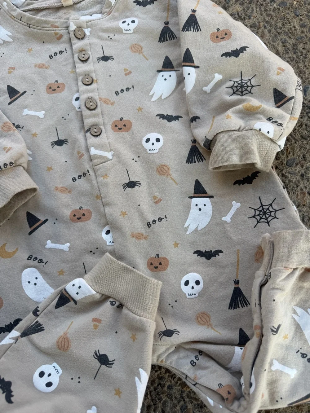 Quincy Mae Toddler Relaxed Fleece Jumpsuit Halloween Things 18-24 Months